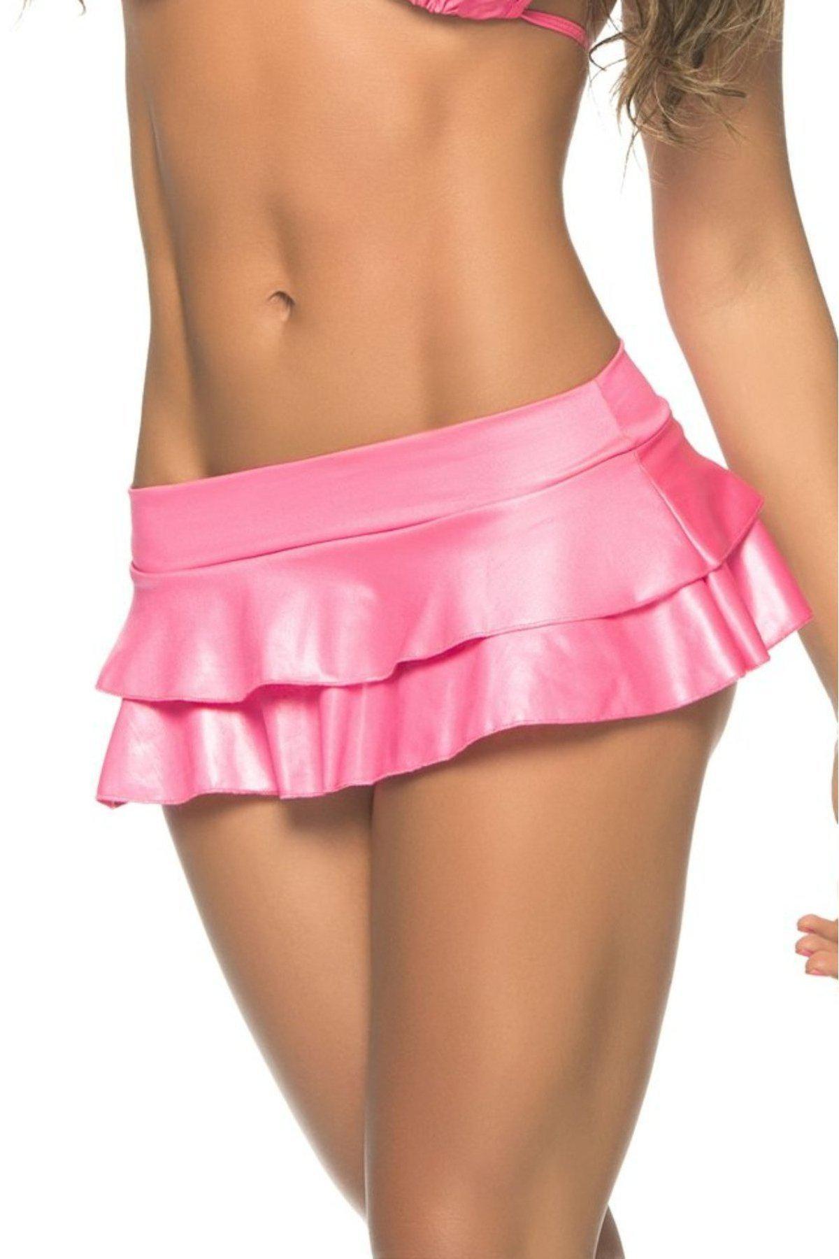  Double Layered Ruffle Skirt | Pink